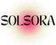 Brand name 'SOLSORA' on a gradient background